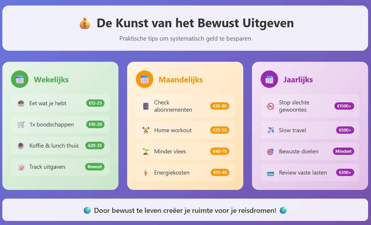 Infographic Bewust Uitgeven - Zinvol Reizen