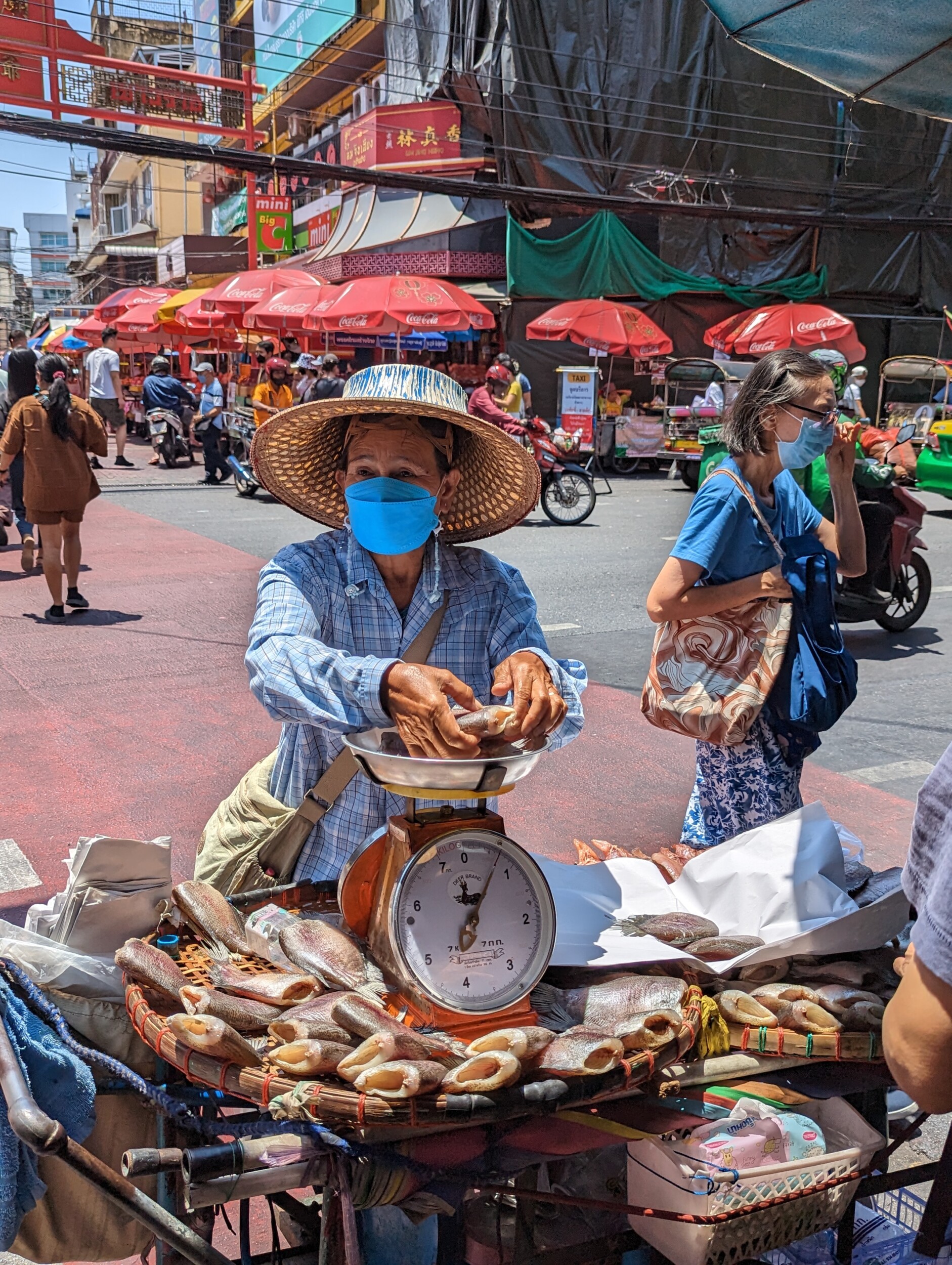 Straatbeeld nabij China Town - Bangkok, Thailand
