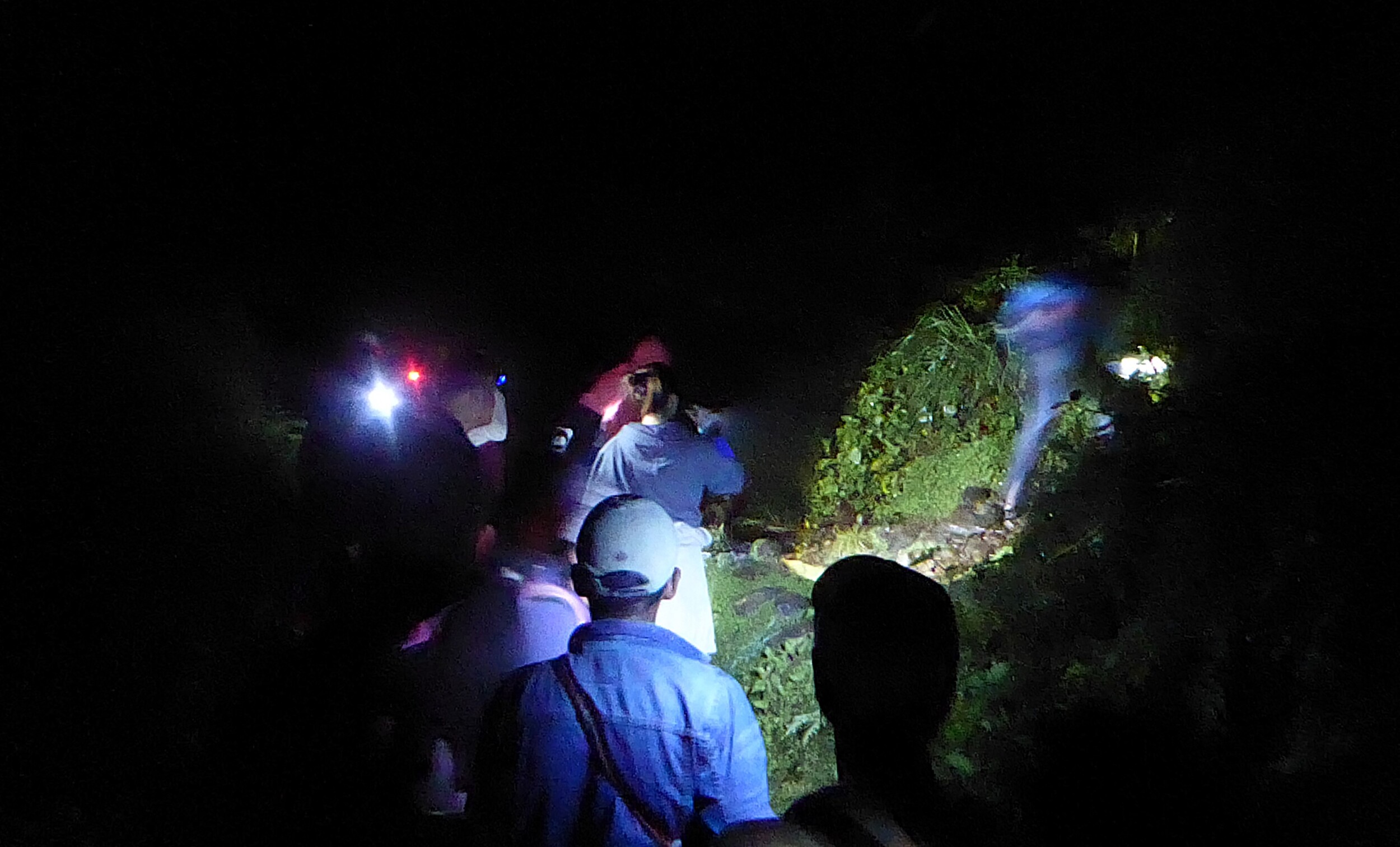 in het donker mt pulag