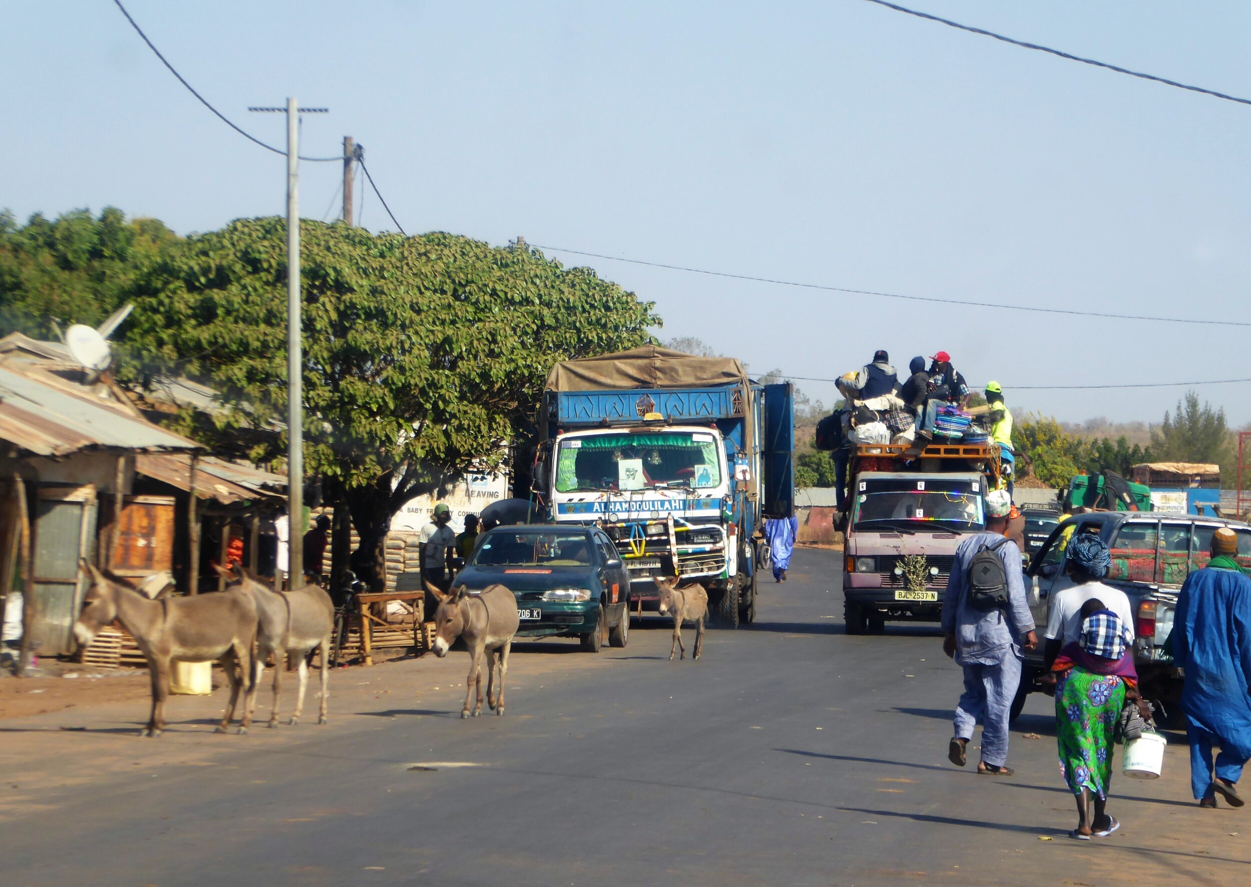 Het straatbeeld van The Gambia