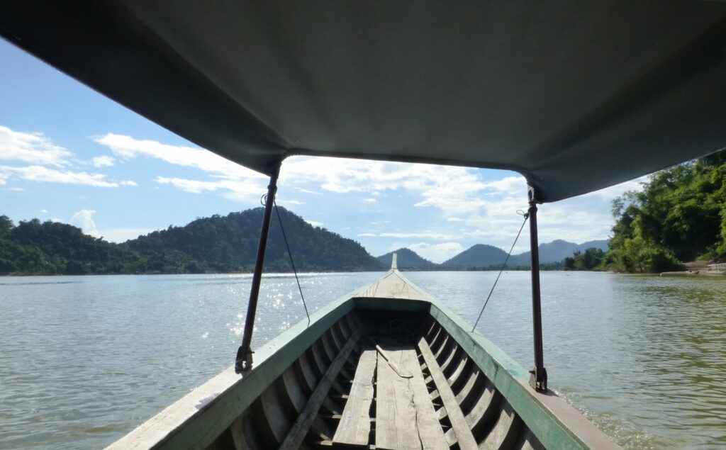 Op de boot naar vierduizend eilanden - Laos - view