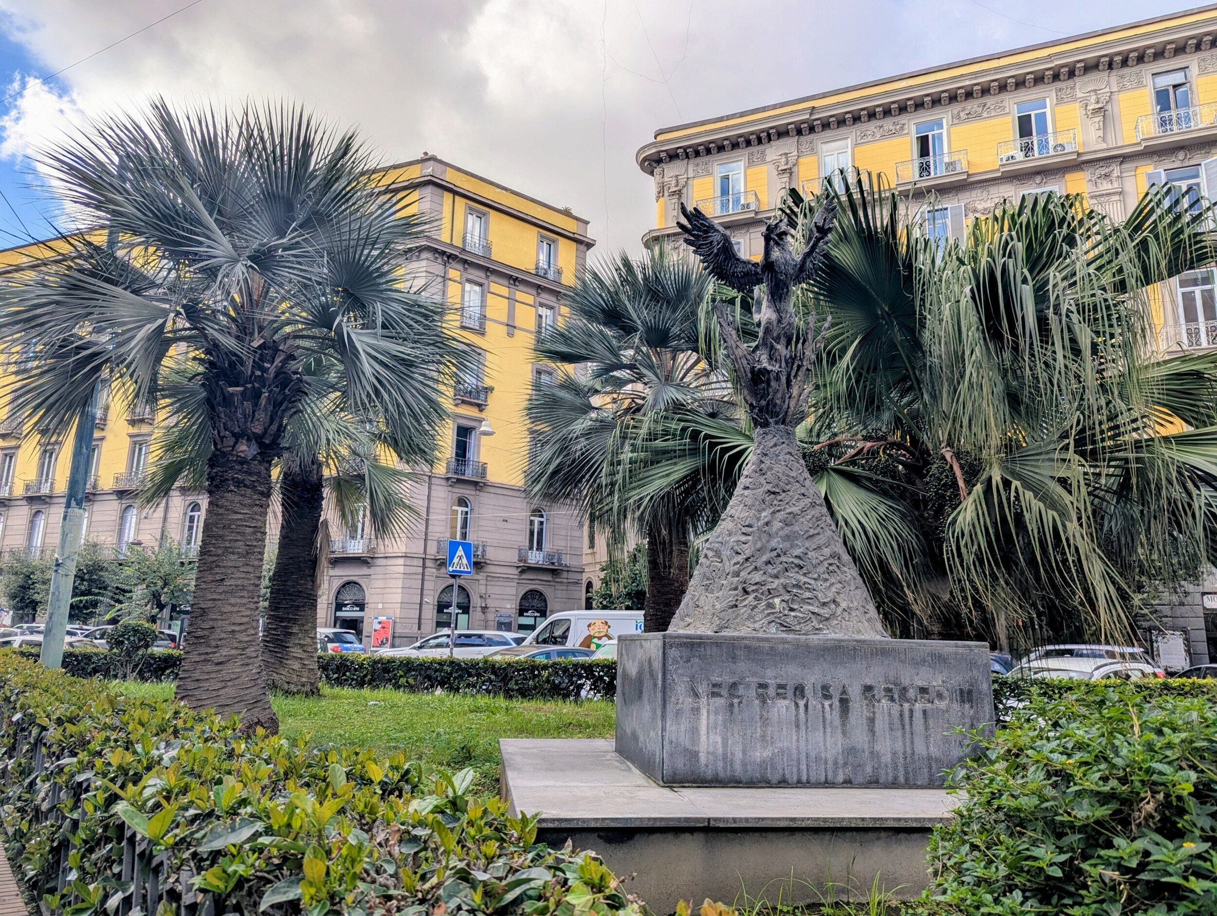 Straatbeeld stad Napels Italie