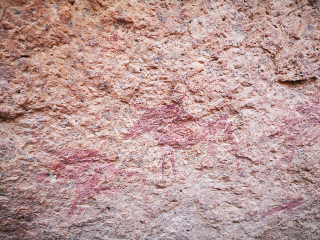 Muurschilderingen van de San bij Spitzkoppe