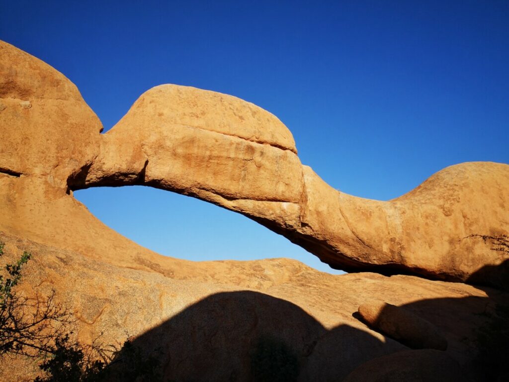 Enjoying Spitzkoppe Rock Arch