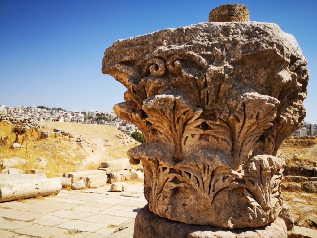 Hoofdstraat in de ruïnes van Jerash - Cardo