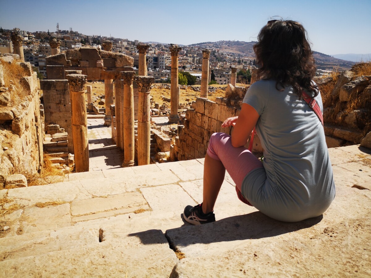 Hoofdstraat in de ruïnes van Jerash - Cardo