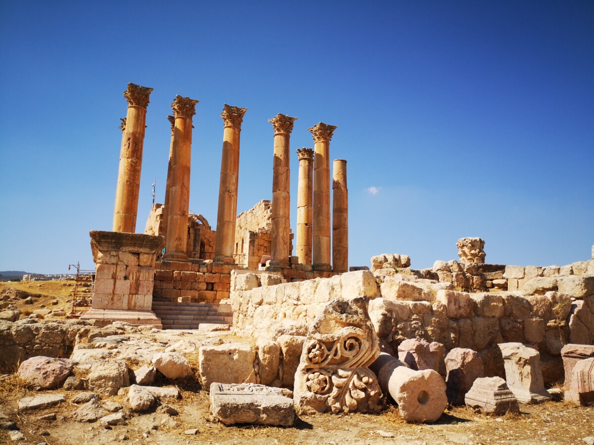 De tempel van Artemis - Jerash De tempel van Artemis - Jerash