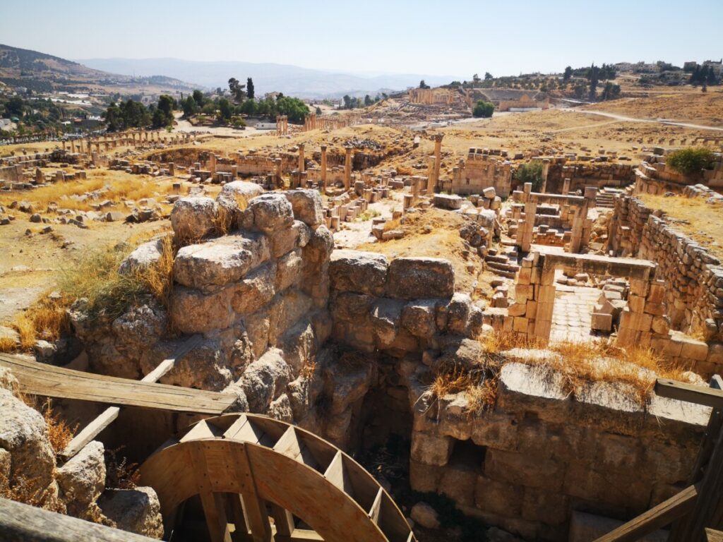 Ingenieus stukje in de ruïnes van Jerash 