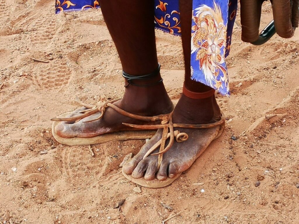 Flipflops of a himba man