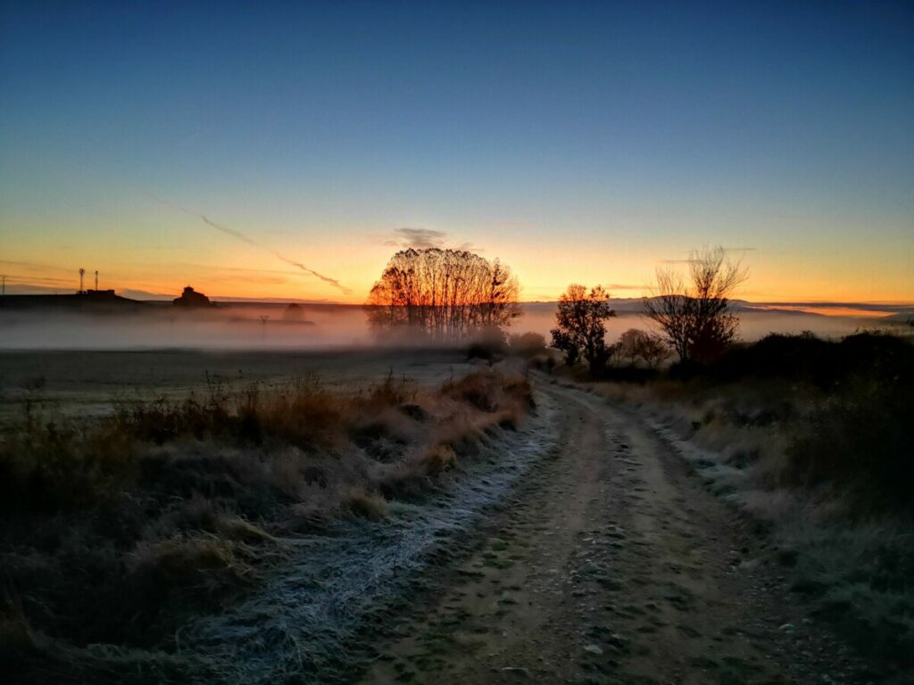 Winterse Zonsopgang - Camino Frances