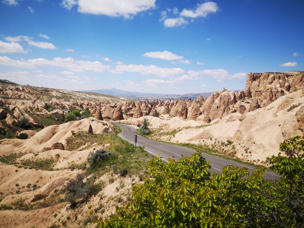 The road at Devrent Valley which offers a nice viewpoint of once again beautiful rock formations