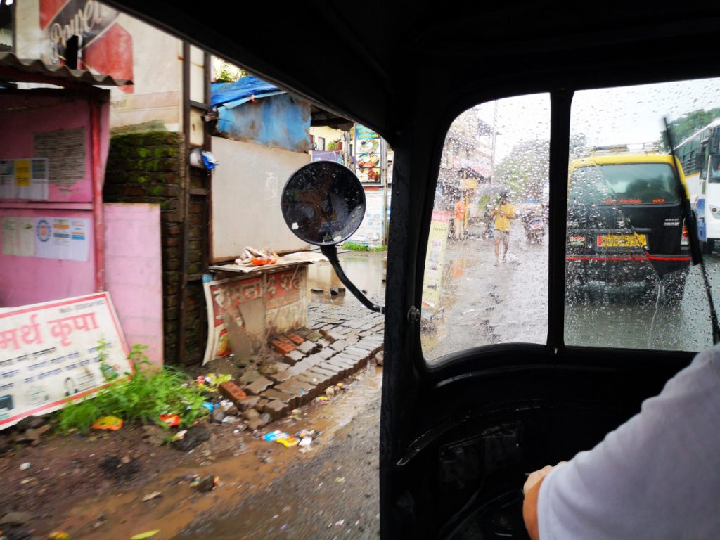 Riding a Rickshaw in India