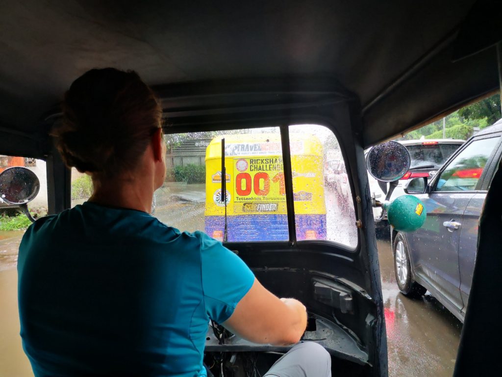 Driving in busy traffic of Pune - India