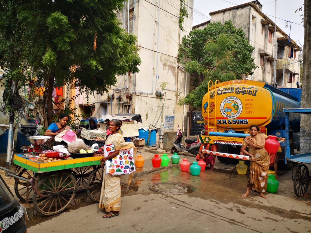 A colourful street - India