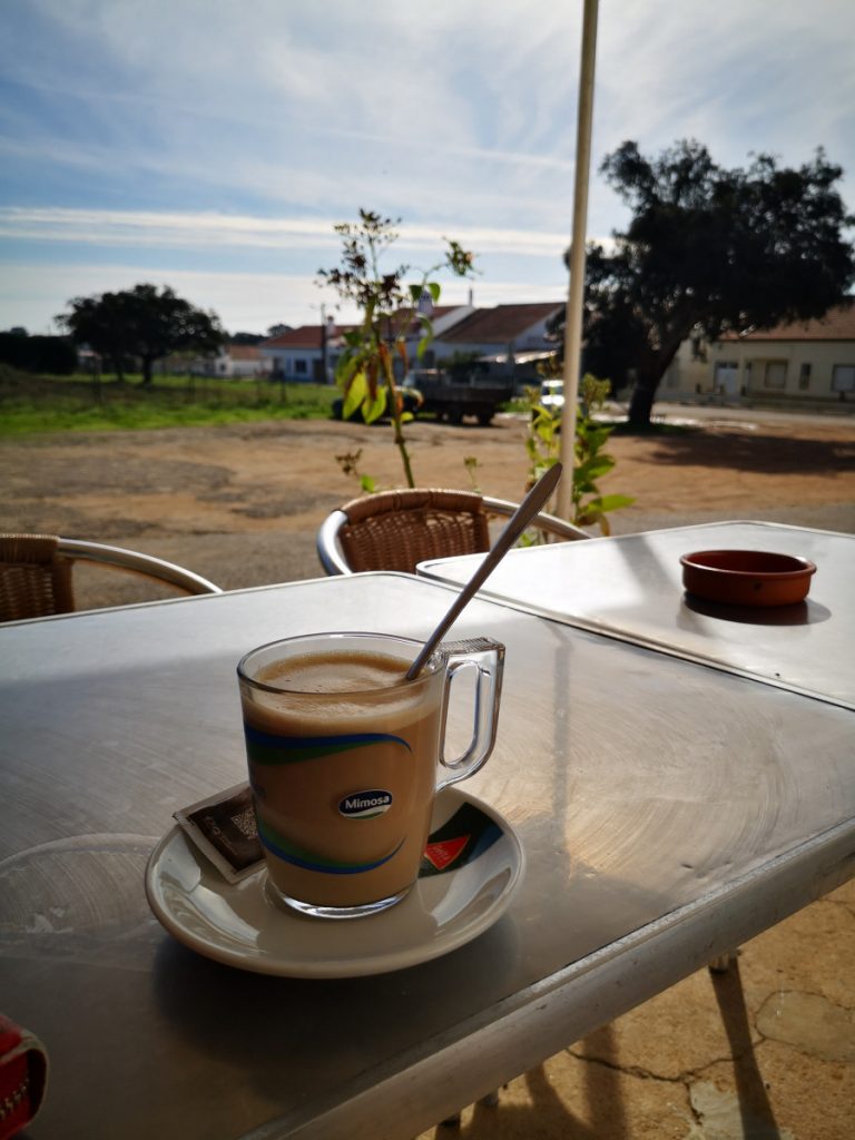 Taking a break and drinking Coffee - Rota Vicentina - Historical Way Portugal