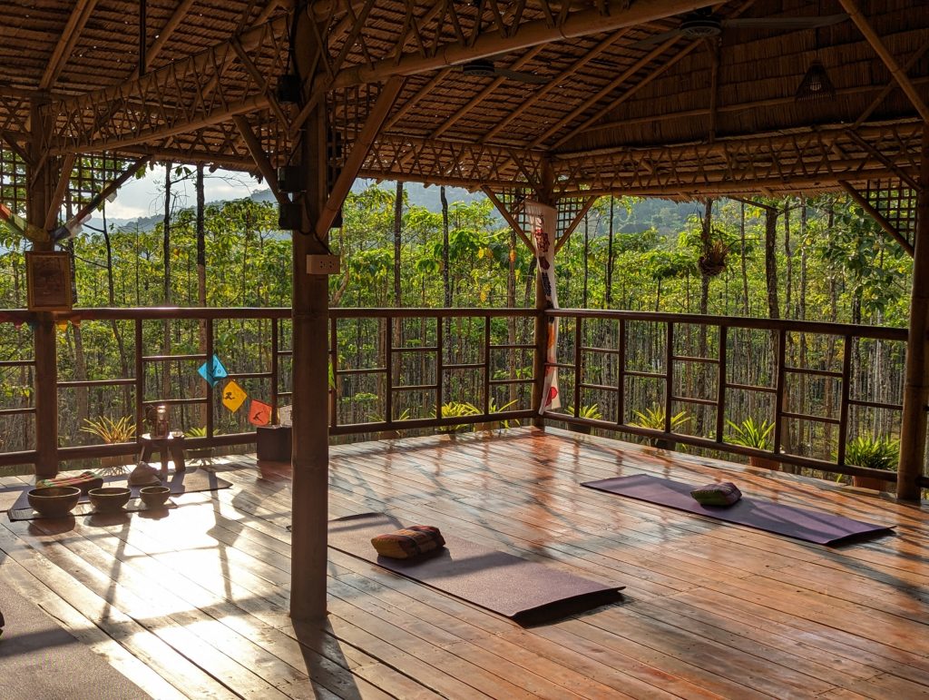 Yoga class at Khaosok Yoga in Khao Sok National Park - Thailand