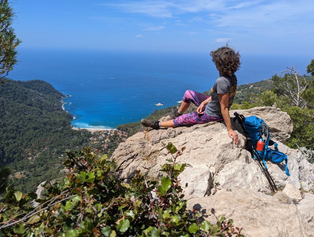 Made with a selfiestick in Turkey on the Lycian Way - Disadvantages of solo travel