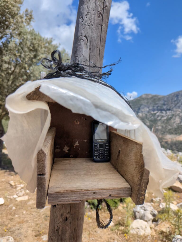 The modern telephone booth in rural Turkey - The Lycian Way stages 2 and 3 - meaningful Travel