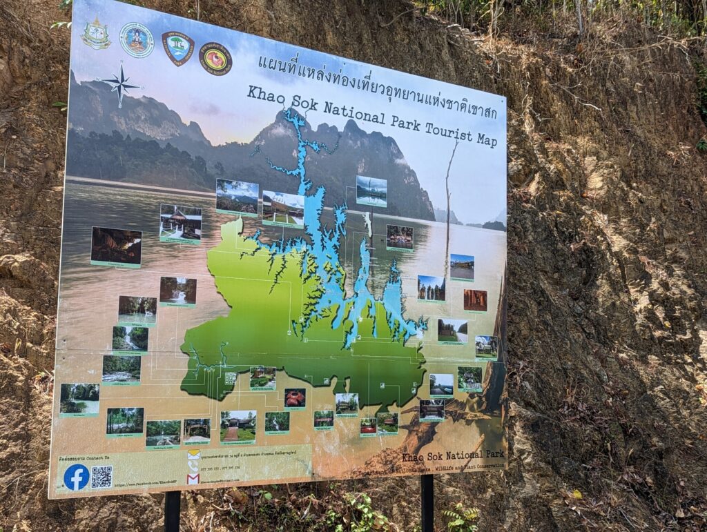 Map Khao Sok NP - omgeving in beeld van Khao Sok National Park