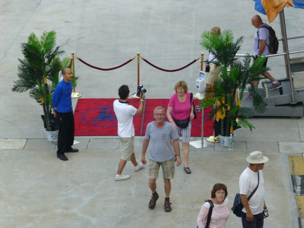 Picking up my father during my tour of Asia in 2014 on the Jeti Swettenham in Penang
