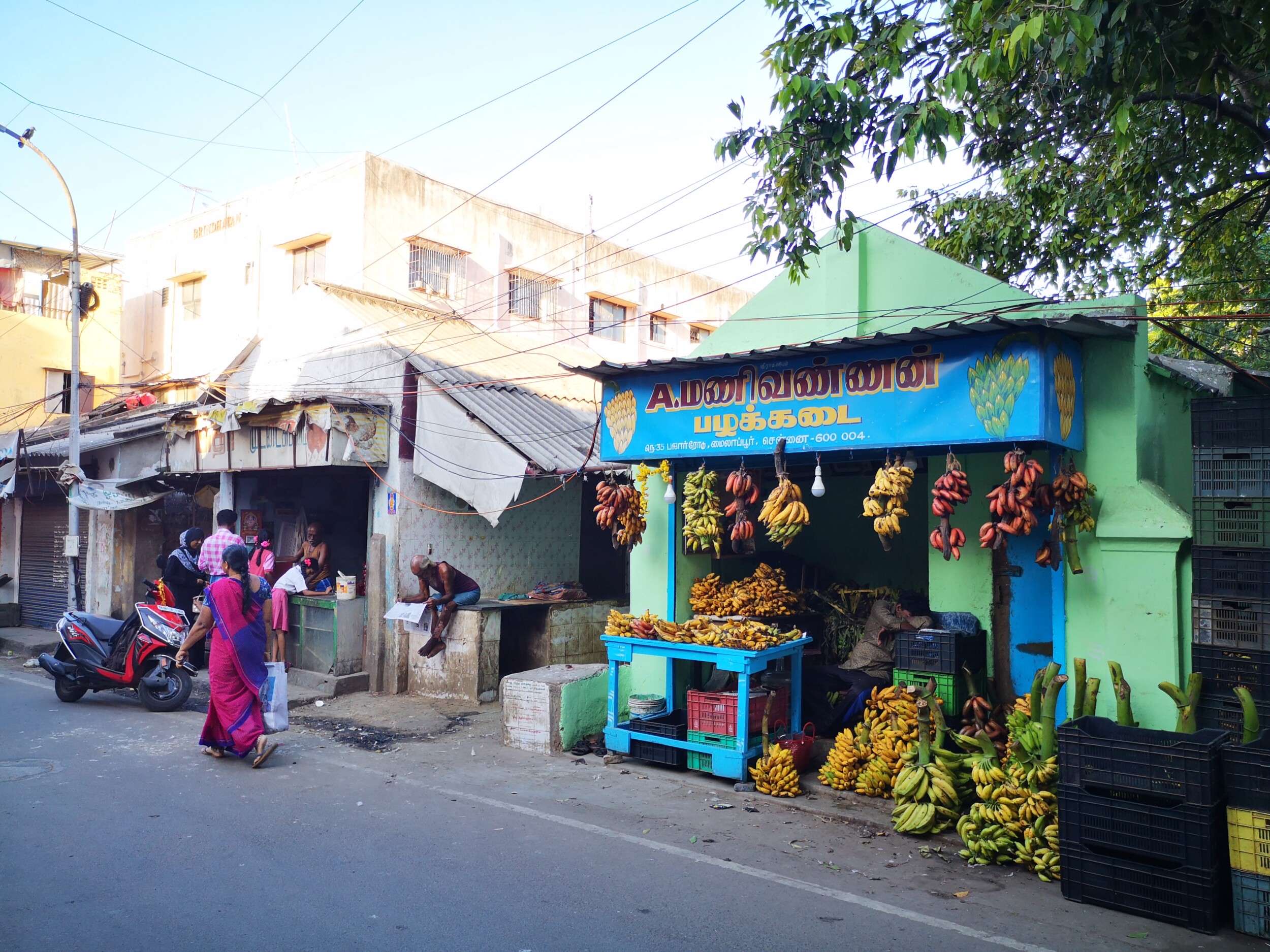 kleurrijke straten van Chennai