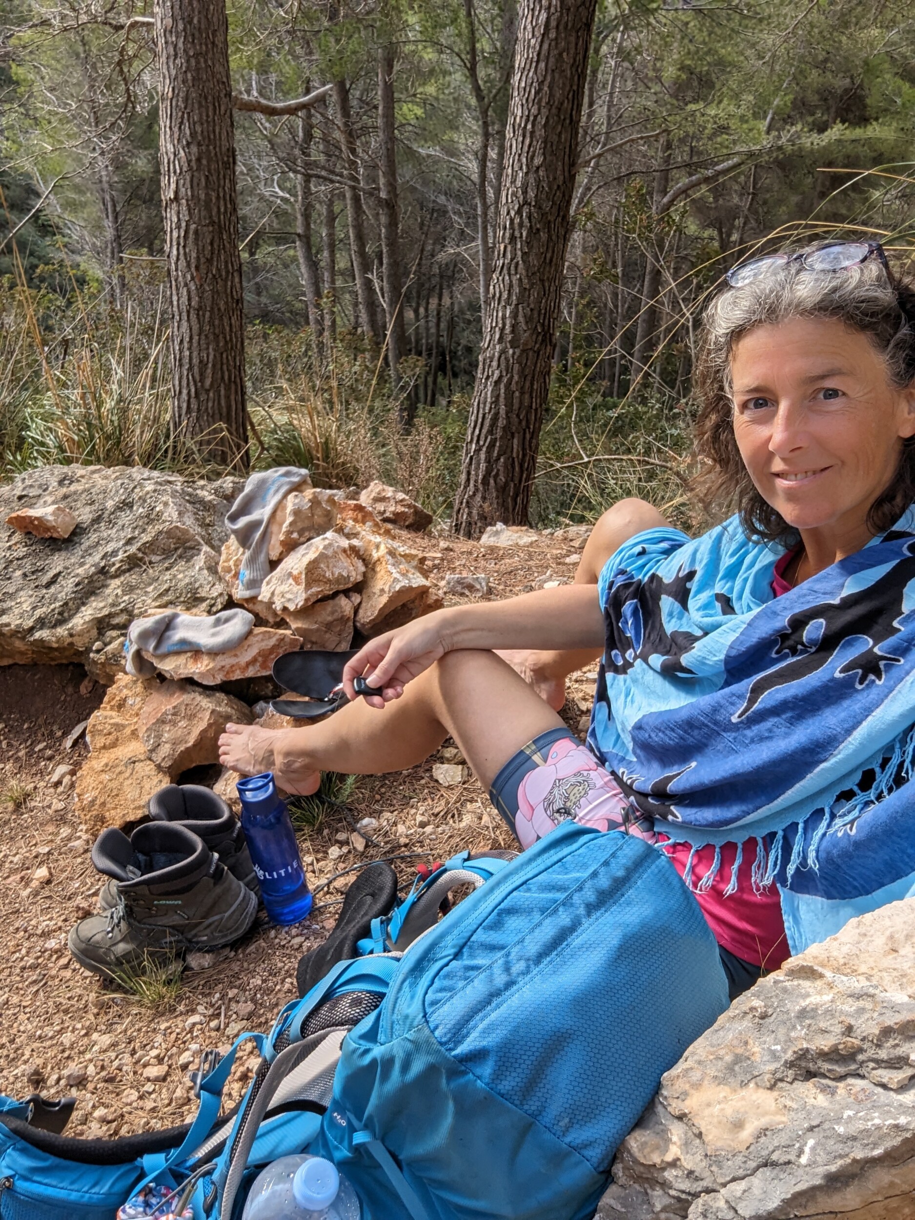 Wandelen op Mallorca - Pauze houden langs de route GR221