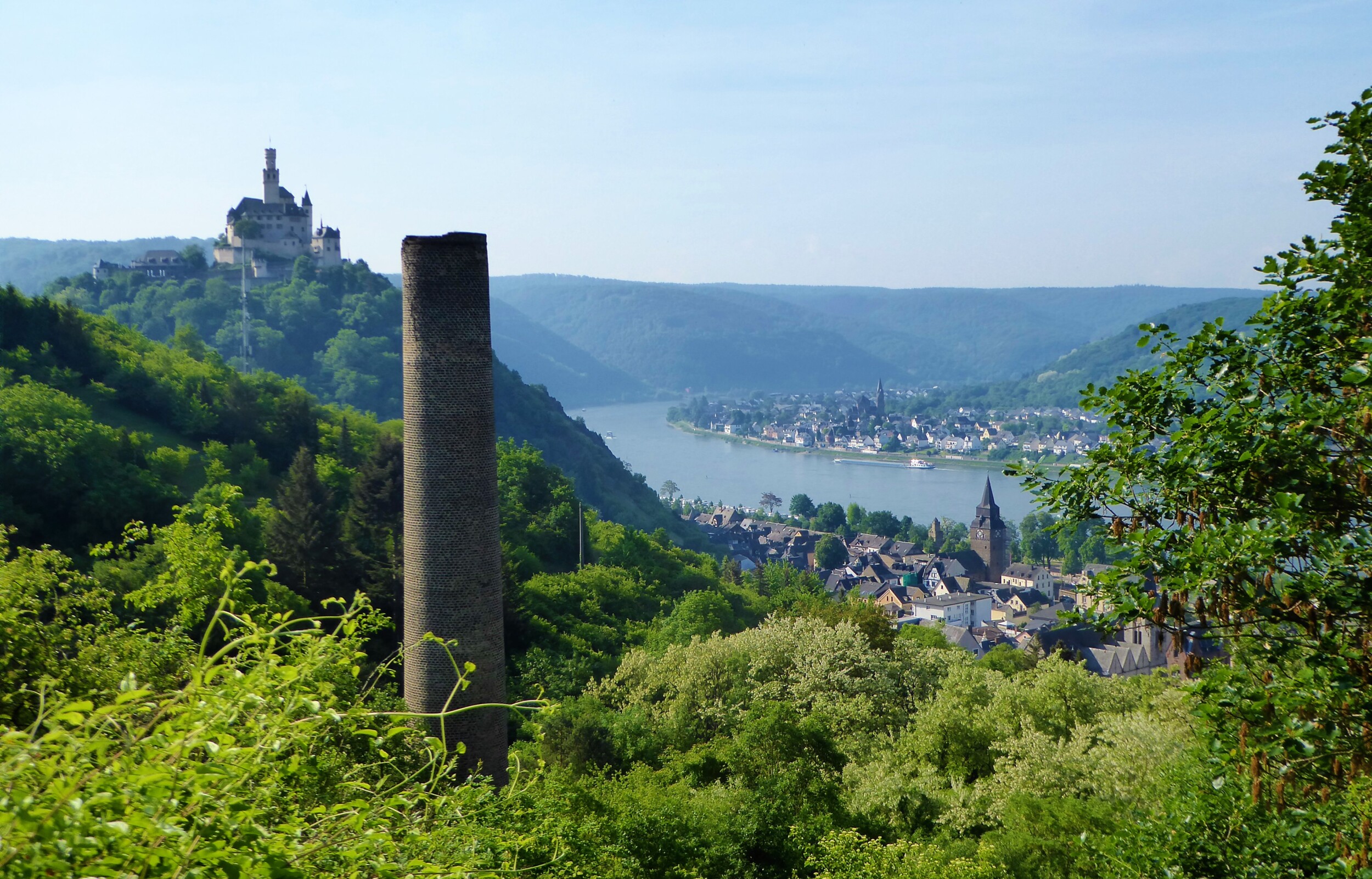 Marksburg op de Rheinsteig - Duitsland