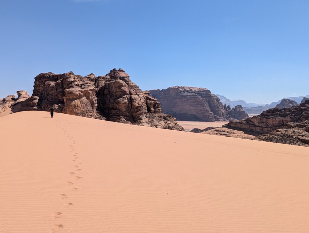 Mindful Hiking in the Wadi Rum Desert - Jabal Kharazah to Al-Shakriya - Section 802 Jordan Trail