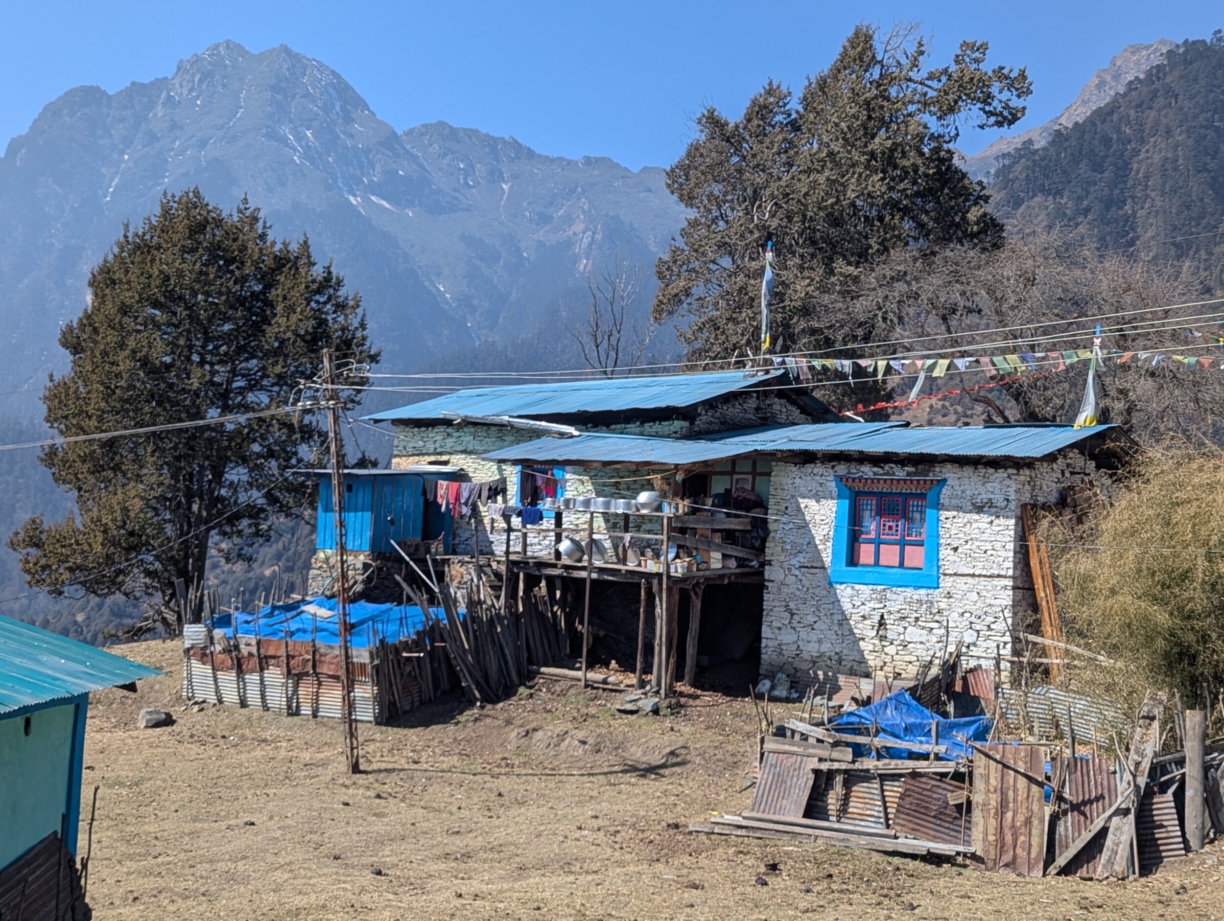 Huis in bergdorp Thingbu - Arunachal Pradesh, India
