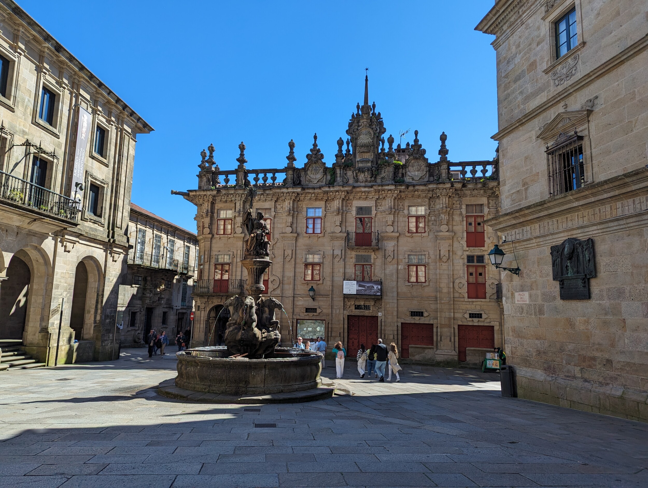 Fonte dos Cabalos - Fontein met de paarden - Santiago de Compostela  Zinvol Reizen