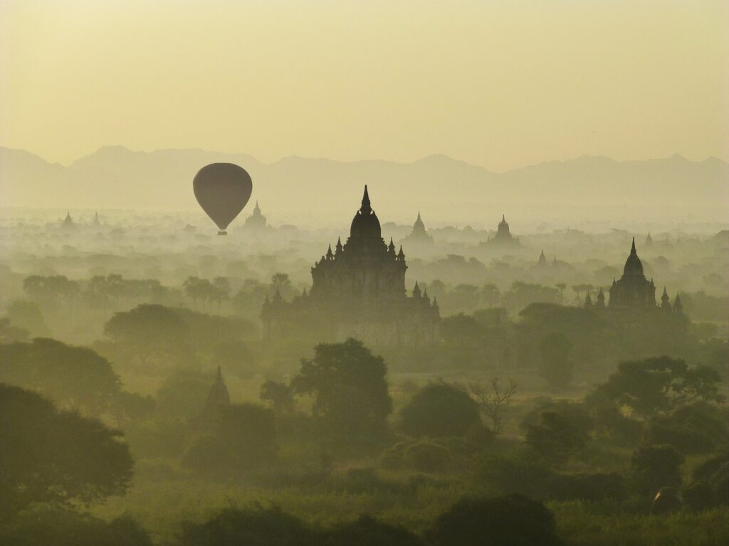Zonsopgang in Bagan, Myanmar in 2014