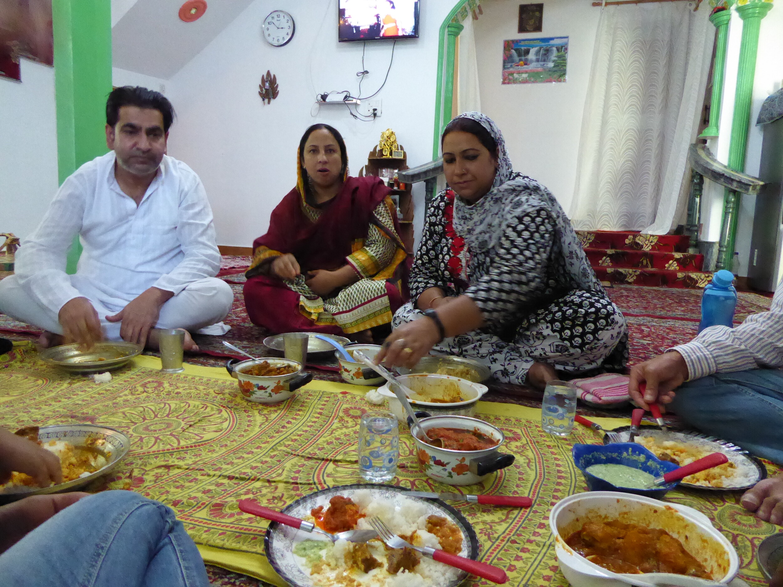 Eten bij Latif in Kashmir - India
