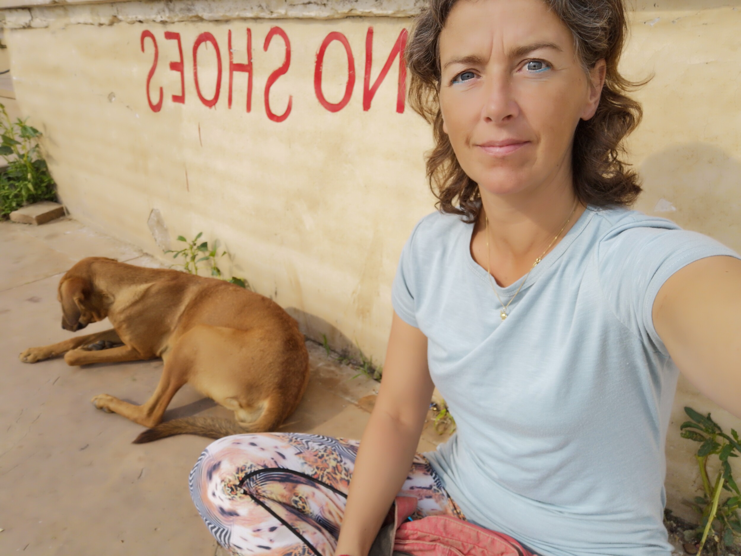 Mediteren aan het heililge meer in Pushkar, India