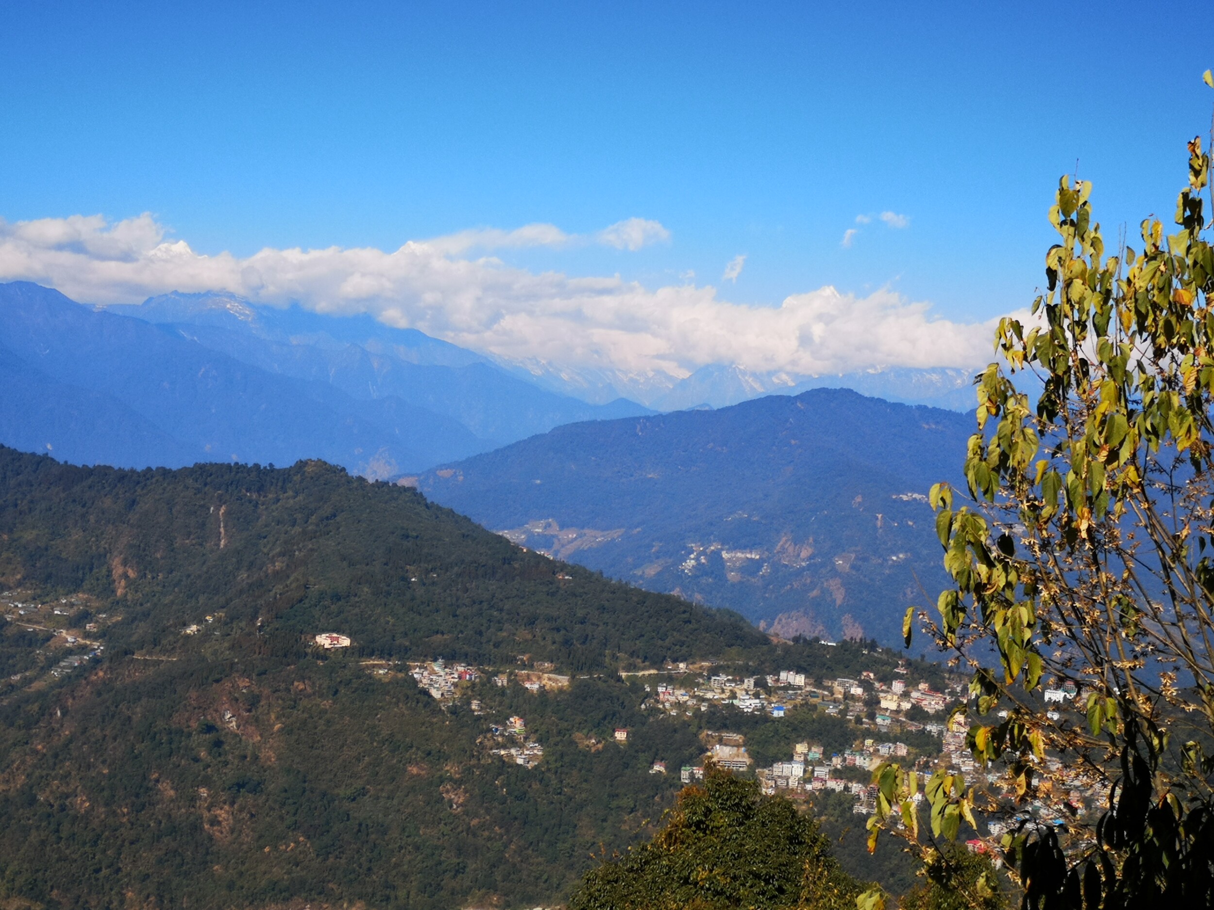 Kanchenjungha achter de wolken - Sikkim