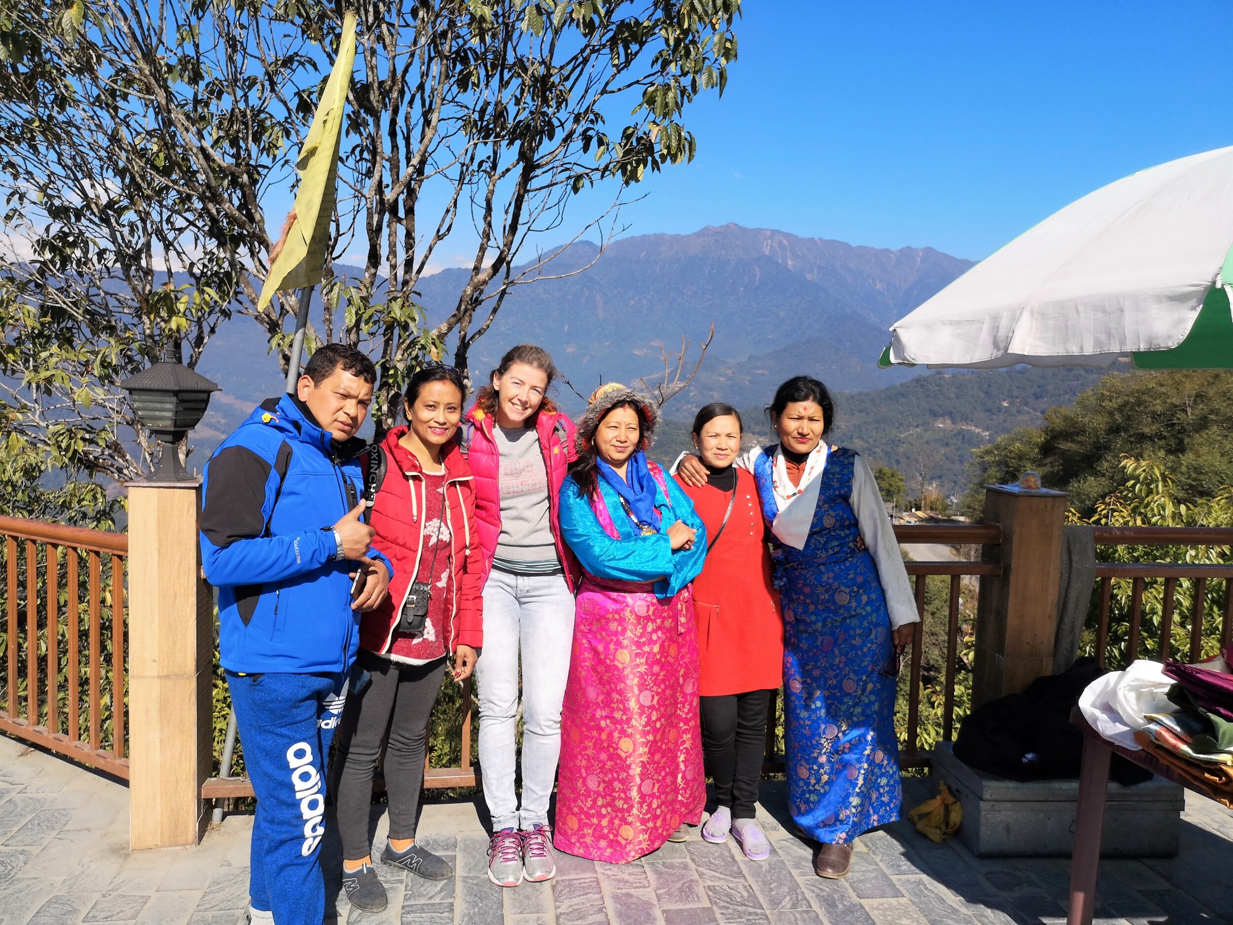 Poseren met locals - Sikkim, Gangtok