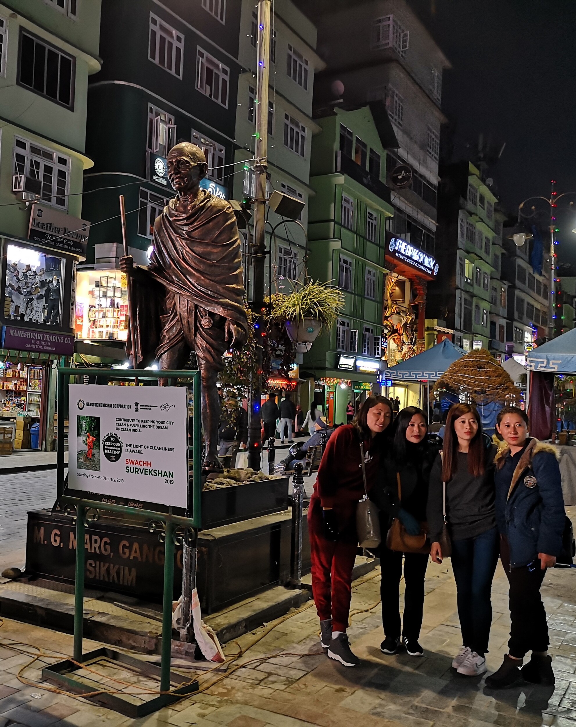 MG road in Gangtok, Sikkim