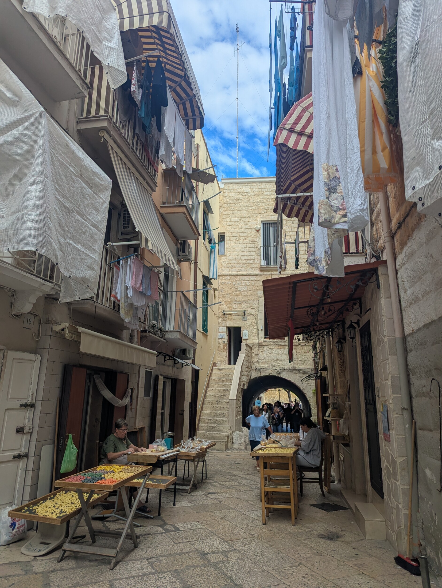 Orecchiette street of Bari, Italy