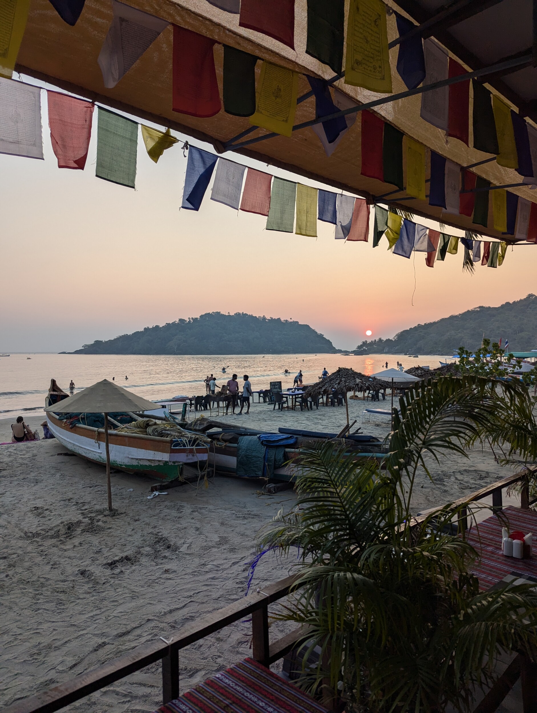 Eten bij Sai Valentine Palolem Goa India