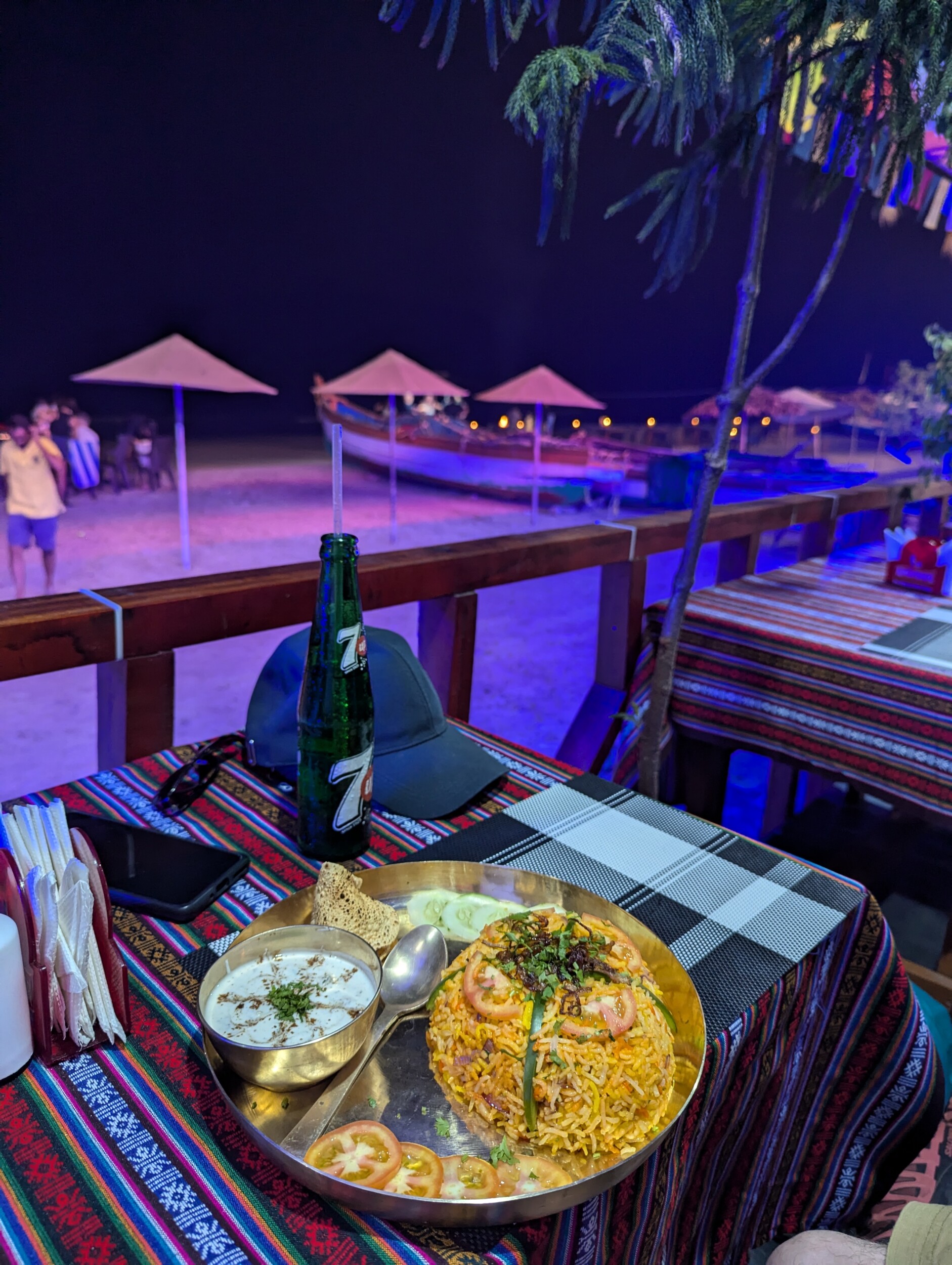 Eten bij Sai Valentine Palolem Goa India