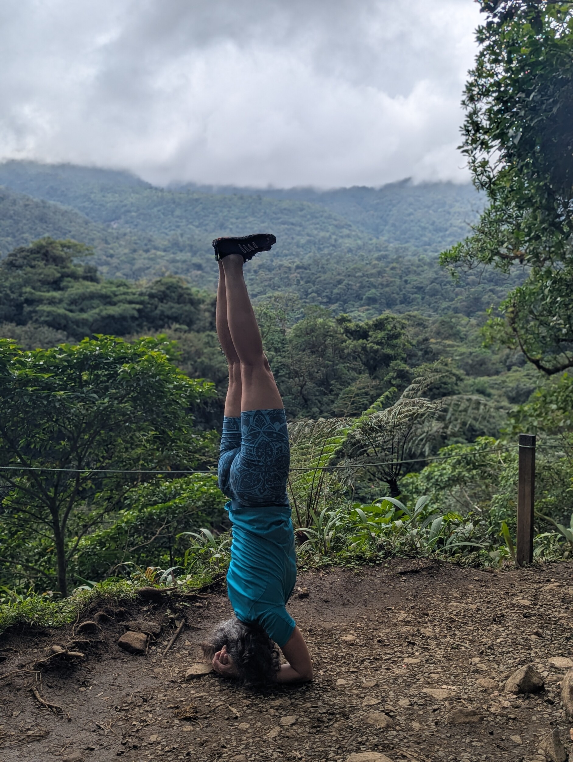 Yoga pose in Costa Rica
