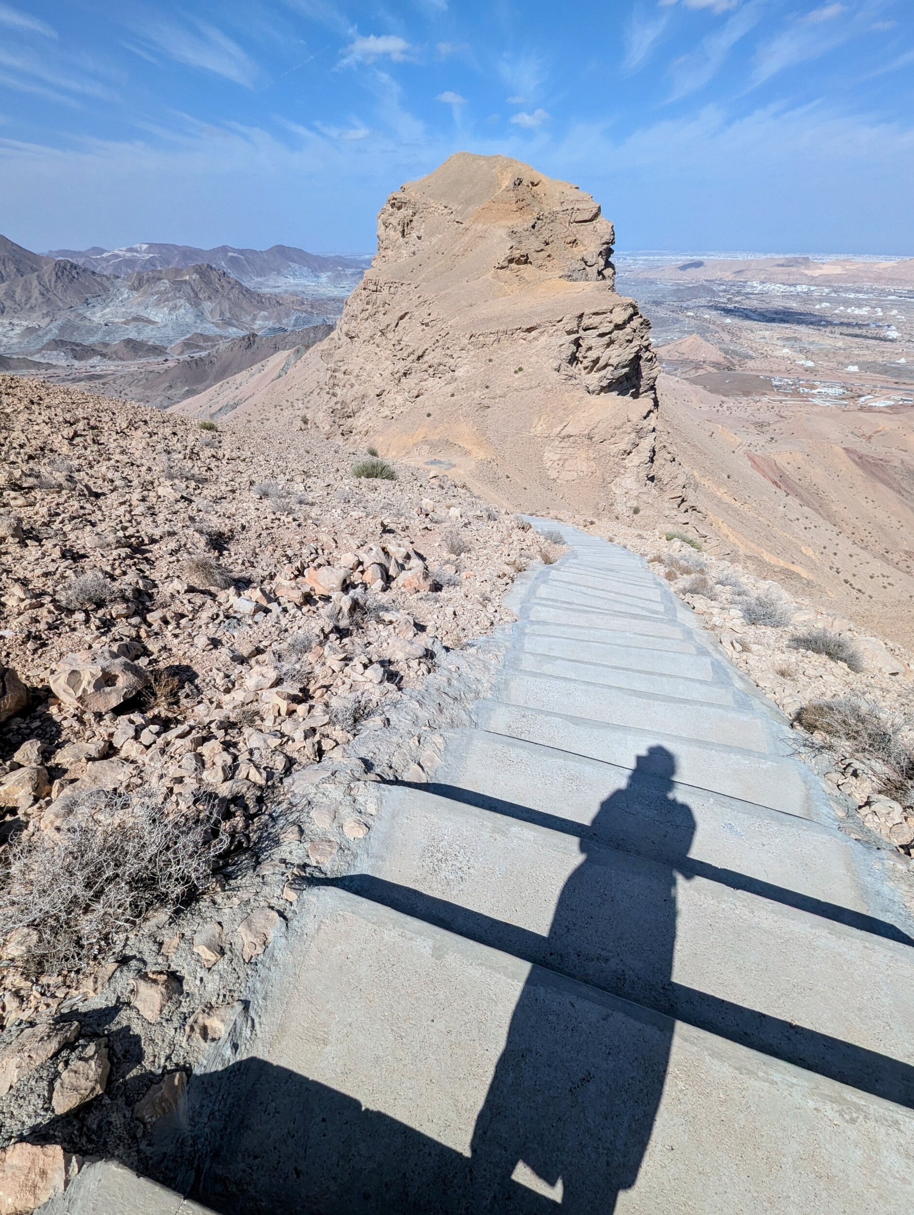 Rustig alle steps weer afdalen naar beneden.