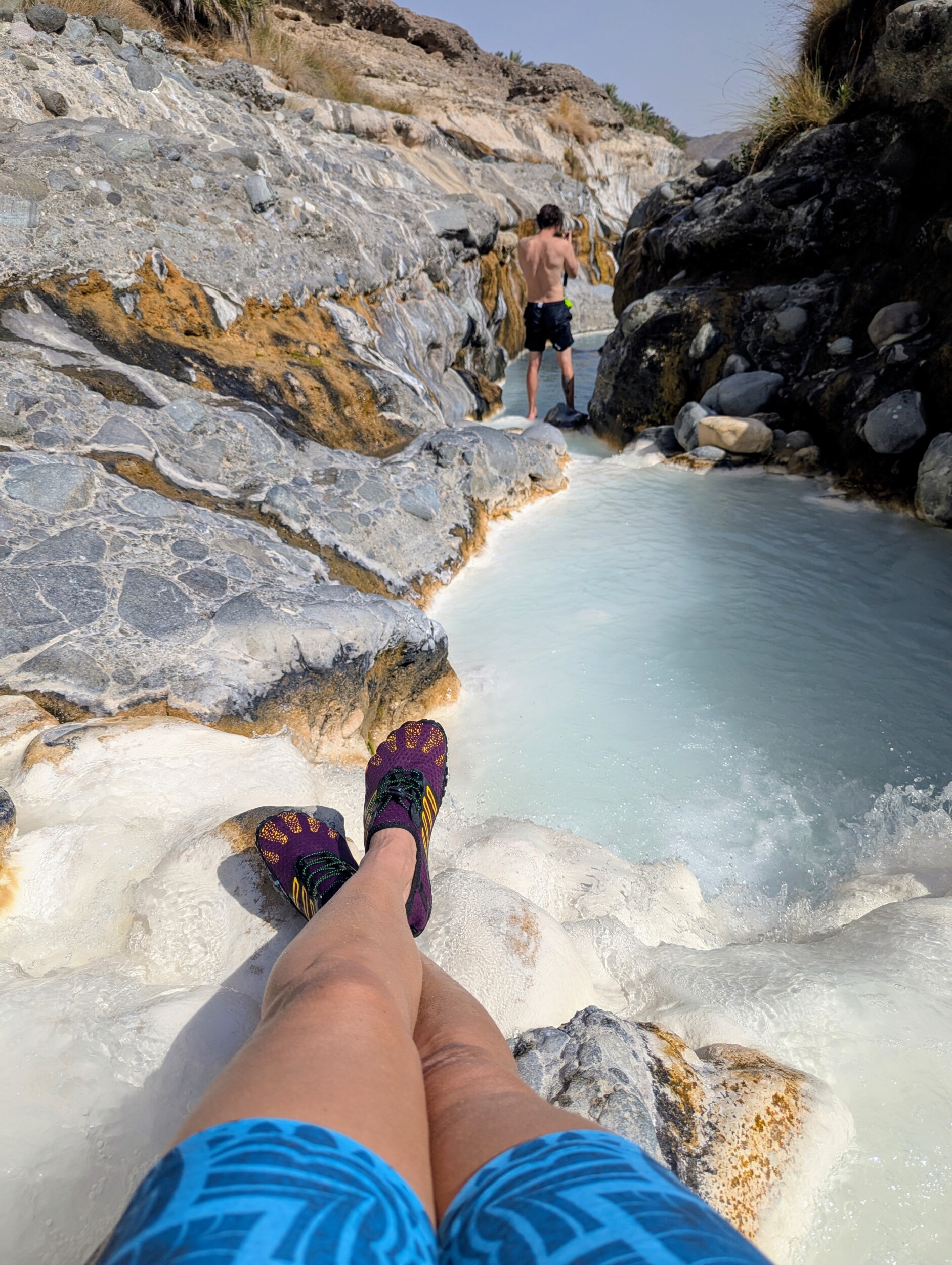 Het witte gedeelte bij Wadi Hoqain - Oman