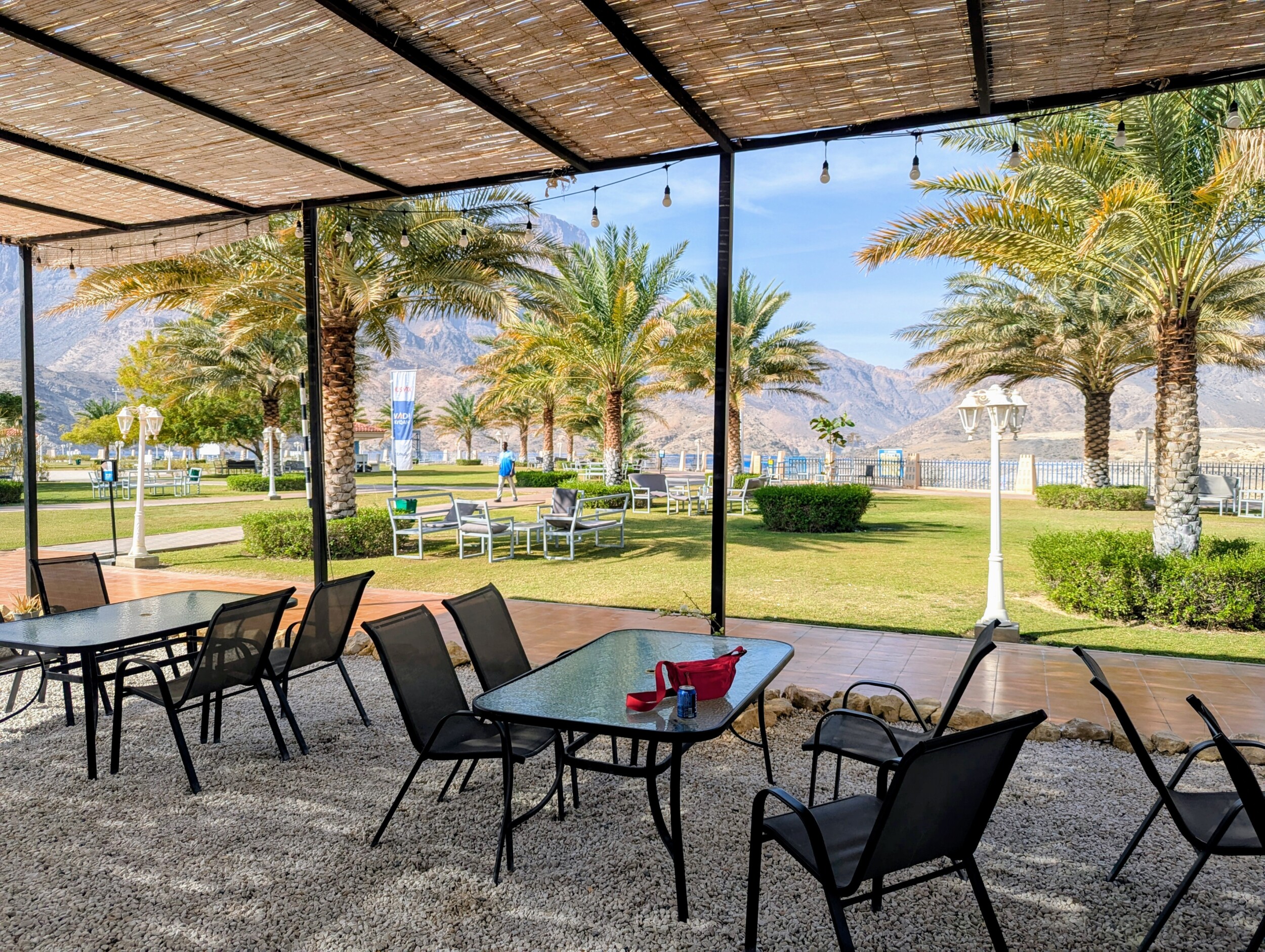 Park bij het Wadi Dayqah meer