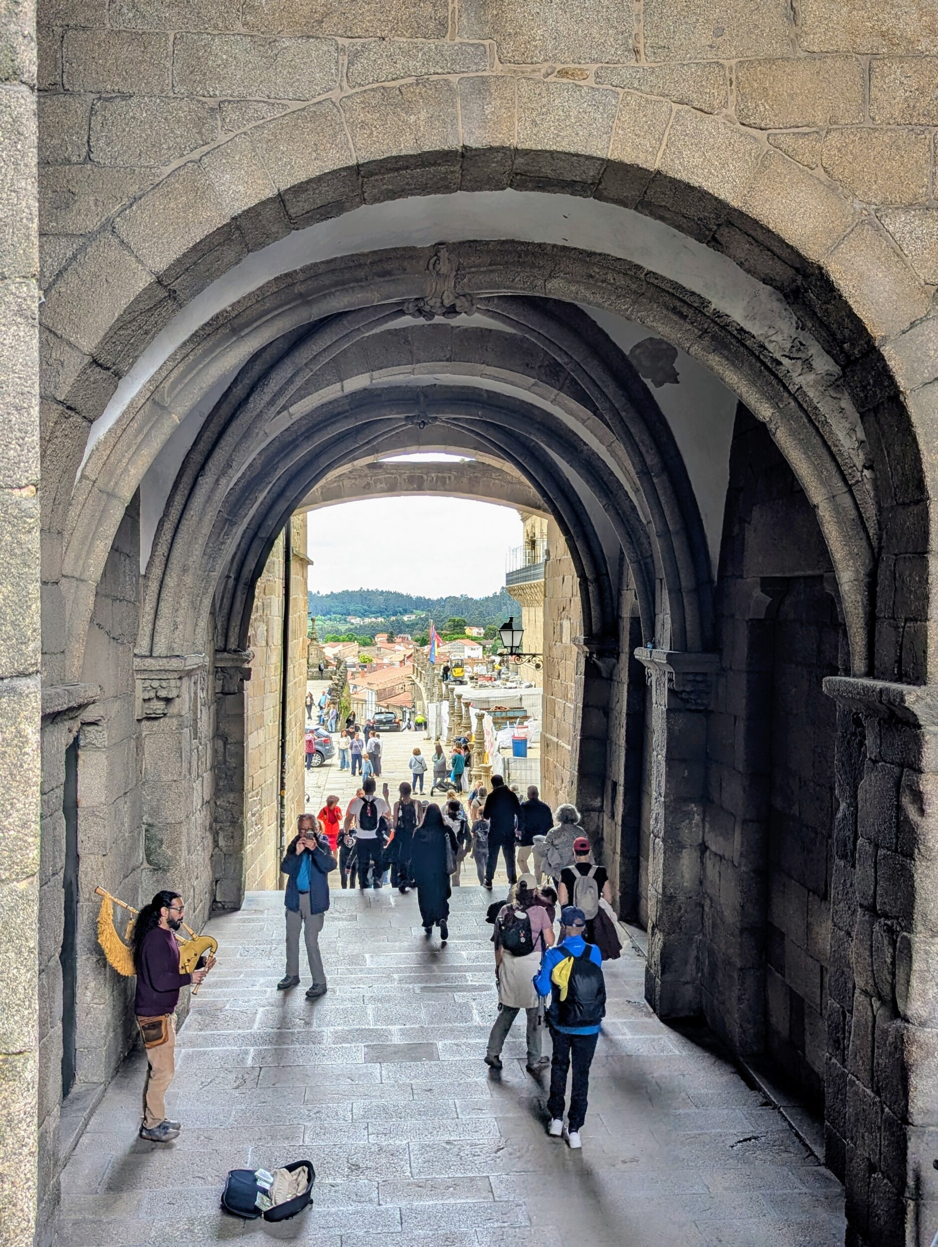Binnenkomst Santiago de Compostela vanaf de Camino Frances