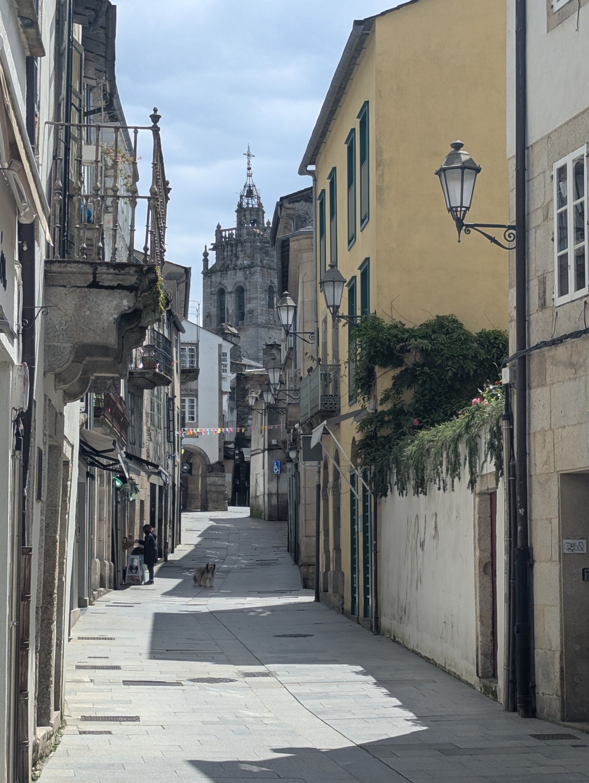 De gevels in Lugo intramurale stad - Spanje
