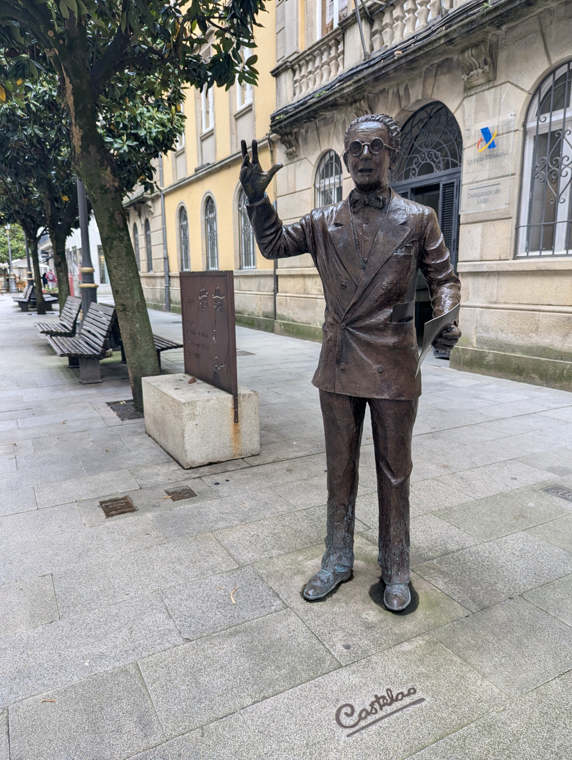 Historisch figuur Castelao in Lugo