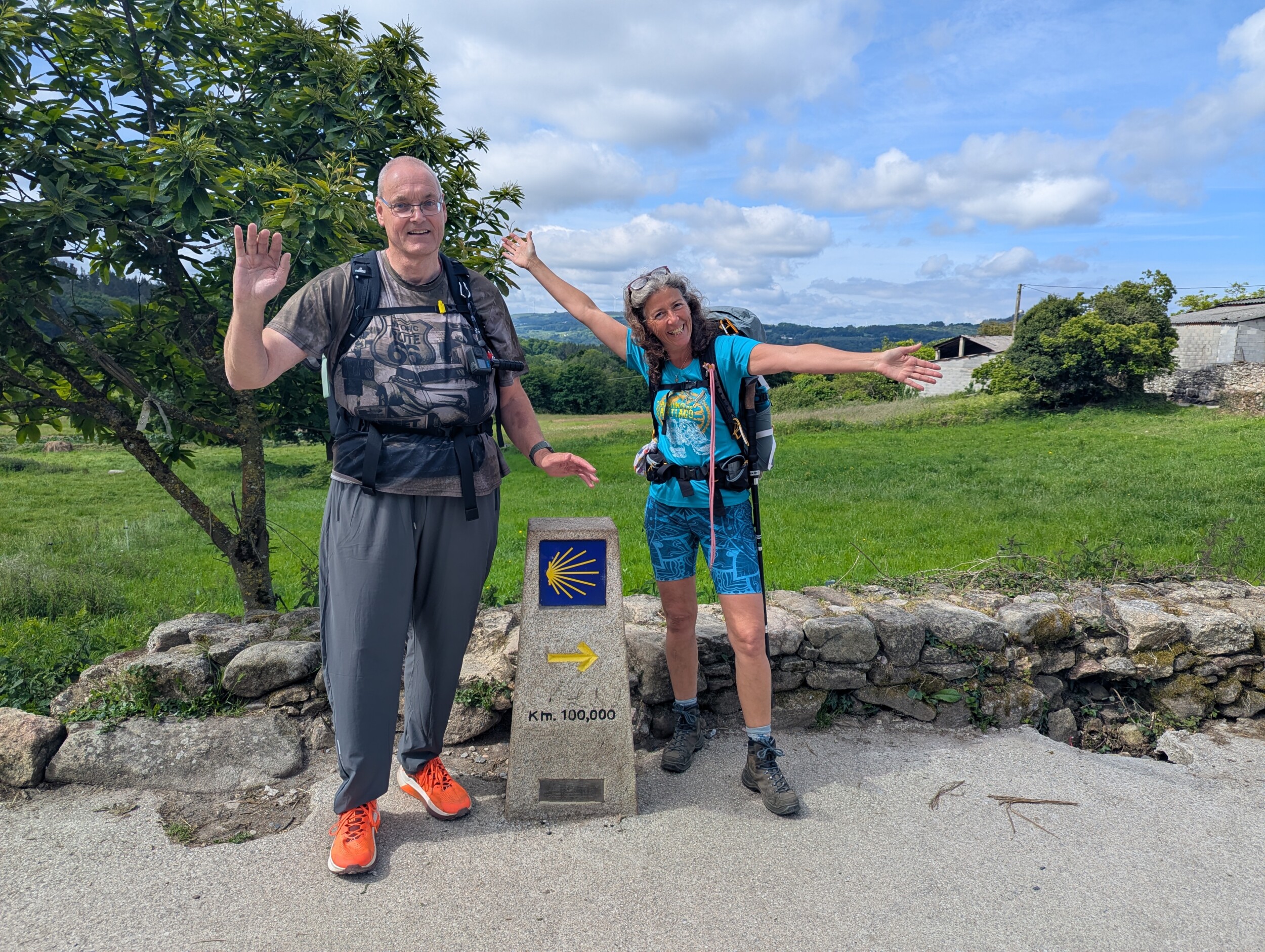 Op mijn 10e camino frances begeleidde reis - 100 km punt