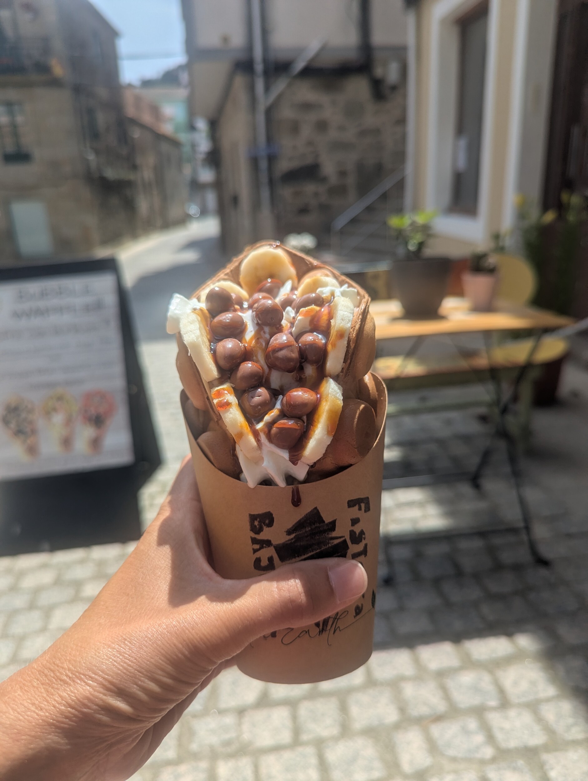 Helado bij Bajo 14 in Fisterra